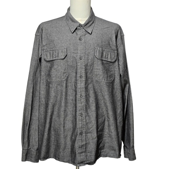 Wrangler Shirt Mens 2XL Flex Button Up Long Sleeve Western Casual Comfort - Picture 1 of 14